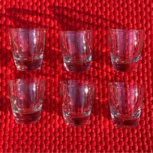Set of 6 shot glasses vintage barware
